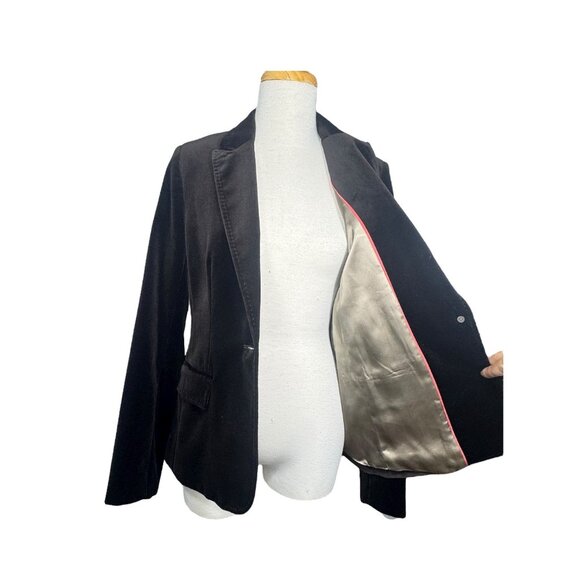 Vintage J.Crew Womens Brown Velvet Blazer Jacket Size 10 Green Label - Picture 3 of 12